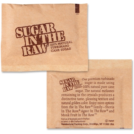 Sugar In The Raw Turbinado Cane Sugar, 400PK SMU50390